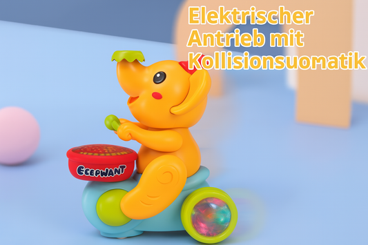 Trommel-Elefant mit Schwebeball – Musik & Spielspaß für Kinder (inkl. Batterien)