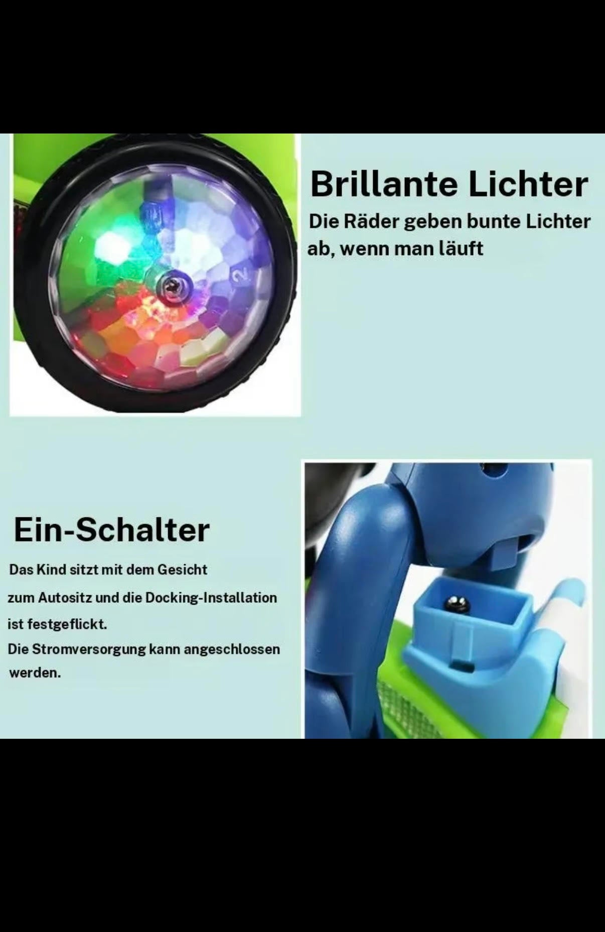 Disco-Biker: Das leuchtende Musik-Motorrad für Kinder